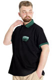 Mode XL Büyük Beden Erkek Polo T-shirt LONDON 23350 Siyah
