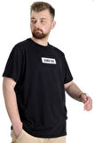 Mode XL Büyük Beden Erkek T-shirt KEEP THE GLOW 23149 Siyah