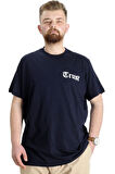 Mode XL Büyük Beden Erkek T-shirt TRUST 23150 Lacivert