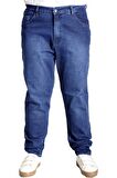 Mode XL Büyük Beden Erkek Kot Pantolon Klasik Pure Star 23907 Mavi