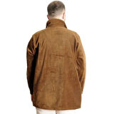  Mode XL Erkek Sweat Polo Yaka Yarım Fermuarlı Polar 22548 Kahverengi