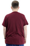 Mode XL Büyük Beden Erkek T-shirt Bisiklet Yaka WAFFLE 20033 Mürdüm