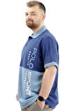 Mode XL Büyük Beden Erkek Polo Yaka T-Shirt POLO SPORT U24323 Mavi