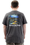 Mode XL Büyük Beden Baskılı Erkek T-Shirt Bisiklet Yaka VAN GOGH U24040 Antrasit