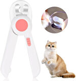 Monozone Işıklı Evcil Hayvan Tırnak Makası Törpülü Işıklı Taşınabilir Korumalı Kedi Köpek Makası