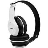 Torima P47 Extra Bass Wireless Bluetooth Kulaklık 5.0+EDR FM Radyo Beyaz