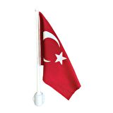 Saray Bot Bayrak Direği Plastik 35 Cm Bayraklı