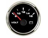 Sealux Voltmetre  Ø52Mm Siyah 12V