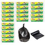 Ögem Orta Boy Çöp Poşeti 55x60 Cm 20'li Rulo 20 Paket Siyah