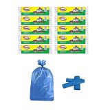 Ögem Orta Boy Çöp Poşeti 55x60 Cm 20'li Rulo 10 Paket Mavi