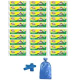 Ögem Orta Boy Çöp Poşeti 55x60 Cm 20'li Rulo 30 Paket Mavi