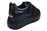 Womenly Moda 2001 Siyah Cırtlı Kadın Sneaker Spor Ayakkabı