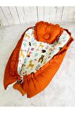 Baby Nest Orman Fırfırlı Ortopedik Çift Taraflı Bebek Yatağı Anne Yanı Bebek Yatağı