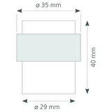 Canex Yer Kapı Tamponu Kauçuklu Yuvarlak (Zamak)