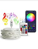 10 Metre Rgb Led Sese ve Müziğe Duyarlı Bluetooth Özellikli Tak Çalıştır Set