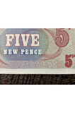 İNGİLİTERE BRİTİSH ARMED FORCED 1972 ASKERİ KAĞIT PARA 5 NEW PENCE - ÇİL