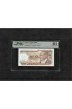 Türk Lirası PMG 64 EPQ CHOİCE UNC ÇİL 5.000 Lira P 197 1970 (ND 1981) S/N F04 7. Emisyon 3. Tertip