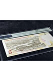 Yeni Türk Lirası PMG 66 EPQ GEM UNC ÇİL 5 Lira P 217 2005 S/N C34 8. Emisyon 1. Tertip
