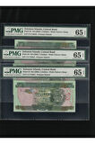 3 Adet Solomon İslands Adaları 2 Dollars SERİ TAKİPLİ Polymer Hybrid PMG 65 EPQ GEM UNC ÇİL P25 ND