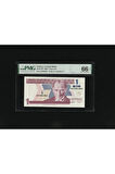Bir Yeni Türk Lirası 1 YTL P216 2005 PMG 66 EPQ GEM UNC S/N A27045067 / 8.EMS 1. Tertip