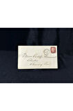 İngiltere Klasik Dönem 1876 Victoria Dönemi Red Penny Pullu Zarf postadan geçmiş