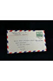 Uçak Postası Air Mail 1936 -1952 yılından British Guiana'dan Amerika'ya postalanmış 24 Cent Pullu