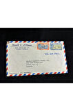 Uçak Postası Air Mail 1952 yılında Bahama'lardan İngiltereye postalanmış 4d ve 6d Cent Pullu