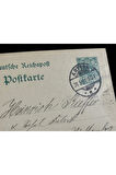 Deutsche Reichspost Antiye 1891 yılı Alman Reich döneminden 5 Pfennig kendinden Pullu Posta kartı p