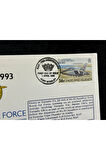 Falkland İslands İngiltere Kraliyet Hava Kuvvetleri 75. yıldönümü İlk Gün Zarfı 19993 75th Ann. of