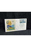 1971 Fransa FDC İlk Gün Zarfı Raymond Vernier Premier Uçak temalı İpek Baskı