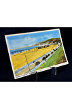 İngiltere Promenade & Pier, Colwyn Bay postcard (Marimex Ltd. No. CB.605) 1950 lekeli limited