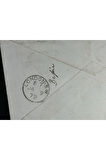 İngiltere Klasik Dönem 1879 Victoria Dönemi Pink Penny kendinden Pullu Antiye Zarf varış Damgalı