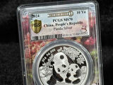 2024 Çin Panda 10 Yuan - 30g (.999) Gümüş Hatıra Para - PCGS MS70