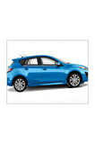 Mazda 3 Krom Cam Çıtası 4 Parça 2008-2014 Paslanmaz Çelik (HB)