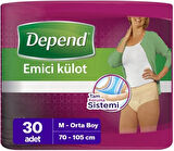 Depend Emici Külot Hasta Bezi Medium - Orta Kadın (30 Adet)