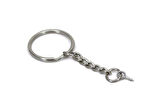 25 mm ZİNCİRLİ ANAHTARLIK HALKASI VE 5x10 mm HALKALI VİDA SETİ, NİKEL KAPLAMA