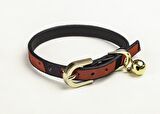 KIRMIZI SİYAH LEOPAR DERİLİ 1 CM ZİLLİ TASMA
