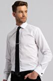 Tudors Modern Slim Fit Çift Manşet Erkek Gömlek