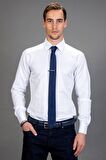 Tudors Modern Slim Fit Dar Kesim Armürlü Erkek Göm