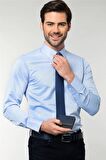 Tudors Modern Slim Fit Dar Kesim Armürlü Erkek Göm