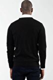 Tudors Slim Fit Dar Kesim Düğmeli Düz Pamuk Erkek Hırka