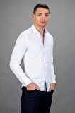 Tudors Slim Fit Dar Kesim Oxford Spor Erkek Gömlek