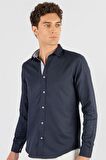 Tudors Slim Fit Dar Kesim Oxford Spor Erkek Gömlek