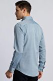 Tudors Slim Fit Dar Kesim Uzun Kol Poplin Oxford Erkek Gömlek