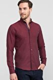 Tudors Slim Fit Dar Kesim Uzun Kol Poplin Oxford Erkek Gömlek