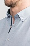 Tudors Slim Fit Dar Kesim Uzun Kol Poplin Oxford Erkek Gömlek
