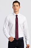 Tudors Modern Slim Fit Dar Kesim Armürlü Erkek Gömlek