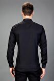 Tudors Modern Slim Fit Dar Kesim Armürlü Erkek Gömlek
