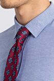 Tudors Modern Slim Fit Dar Kesim Armürlü Erkek Gömlek