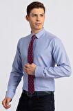 Tudors Modern Slim Fit Dar Kesim Armürlü Erkek Gömlek